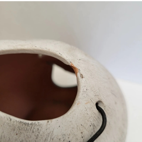 Vtg New Debco Happy Ghost Tea Light Candle Hanging Lantern Terracotta Halloween - Picture 8 of 8